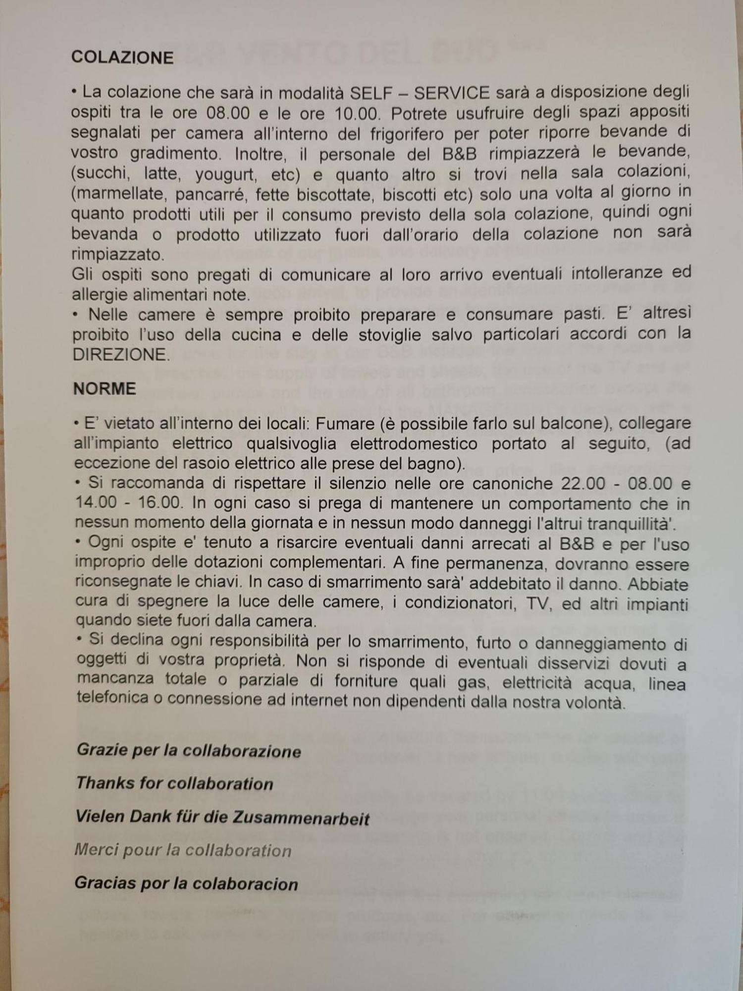 B&B Vento Del Sud 팔레르모 외부 사진